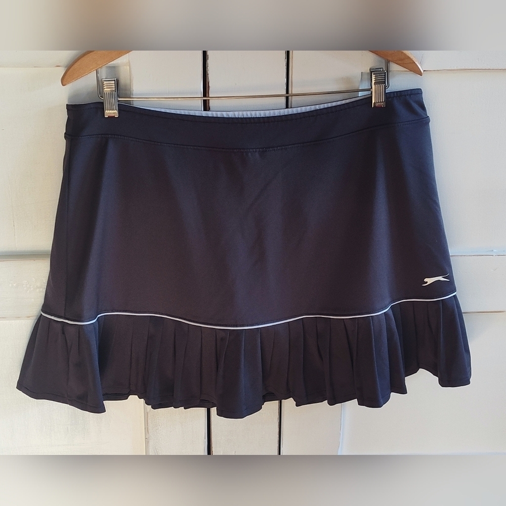 Slazenger Women's Blue Grey Golf Pickleball Activewear Skort | Size Large